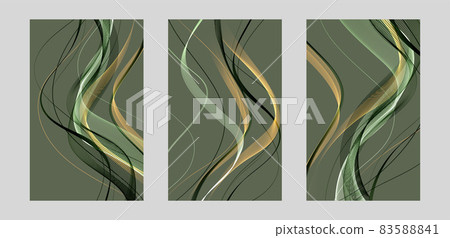 Vector abstract colorful flowing wave lines. Design element for wedding invitation, greeting card 83588841