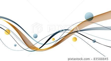 Vector abstract colorful flowing wave lines. Design element for wedding invitation, greeting card 83588845