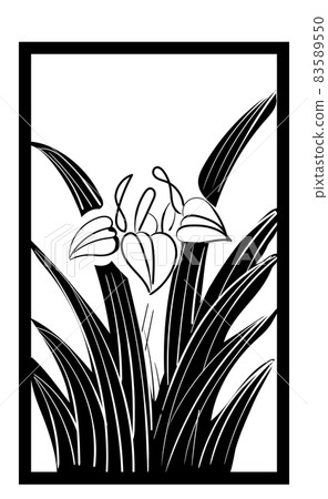 Hanafuda 插圖,黑白,線描,單朵玫瑰 | 森若梅的渣滓 | 日本紙牌遊戲 Hanafuda 插圖,黑白,線描,單朵玫瑰 | 森若梅的渣滓 | 日本紙牌遊戲 83589550