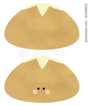 Sweet food with and without face 83589815