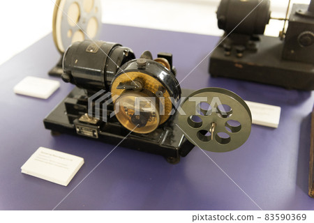 Moscow. Russia. Spring 2019. TASS Lobby. An old Telegraph machine. Information transmitter of the beginning of the last century. 83590369