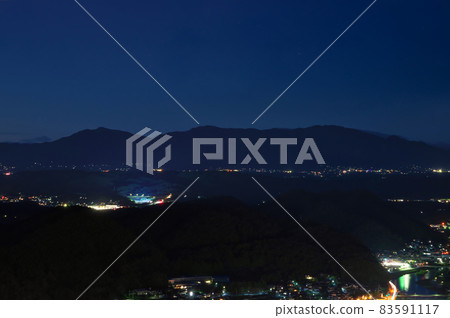 《Okayama Prefecture》 Night view from Mimasaka City Observatory, Oyama Observatory 83591117