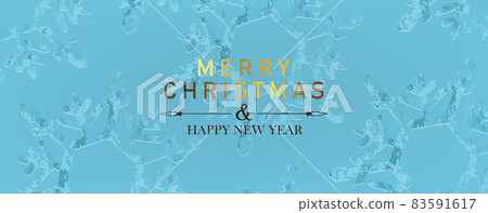 Christmas blue holiday card, composition with large textured snowflakes. Christmas blue holiday card, composition with large textured snowflakes. 83591617