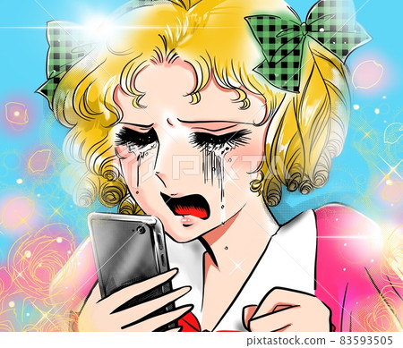 70's Shojo manga A blonde vertical roll lady who is shocked by slander and cries. 70's Shojo manga A blonde vertical roll lady who is shocked by slander and cries. 83593505