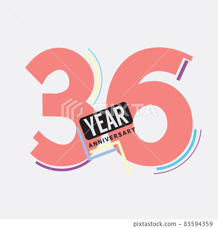 36th Years Anniversary Logo Birthday Celebration Abstract Design Vector Illustration. 36th Years Anniversary Logo Birthday Celebration Abstract Design Vector Illustration. 83594359