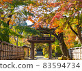 Autumn leaves of the bell tower gate of Nakain 83594734