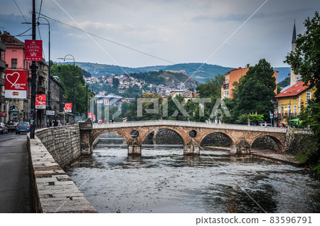 Latin Bridge in Sarajevo Old Town (Bosnia and Herzegovina) Latin Bridge in Sarajevo Old Town (Bosnia and Herzegovina) 83596791
