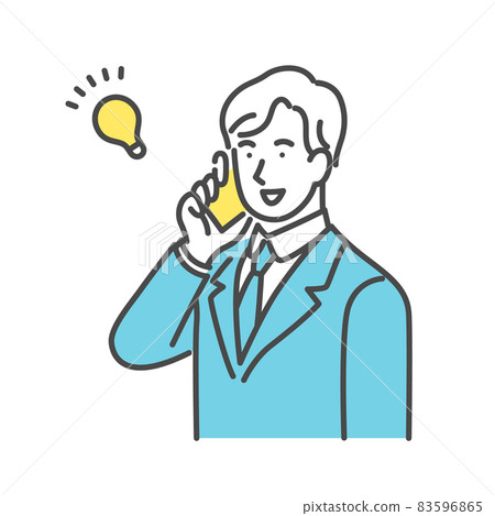 A man talking on a smartphone A man talking on a smartphone 83596865