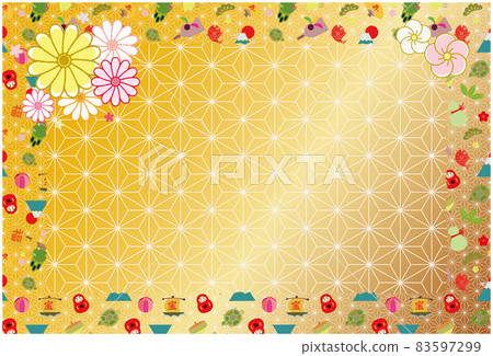 Lucky pattern pattern and hemp leaf pattern frame decoration Lucky pattern pattern and hemp leaf pattern frame decoration 83597299