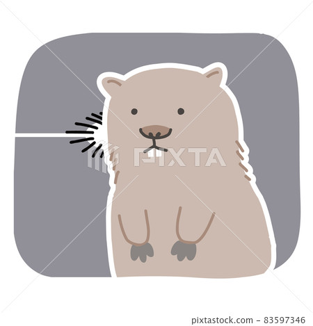 Wombat: Vector illustration of something being noticed 83597346