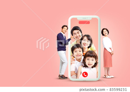 untact, online thanksgiving Chuseok and New Year holiday celebration with friends and family untact, online thanksgiving Chuseok and New Year holiday celebration with friends and family 83599231