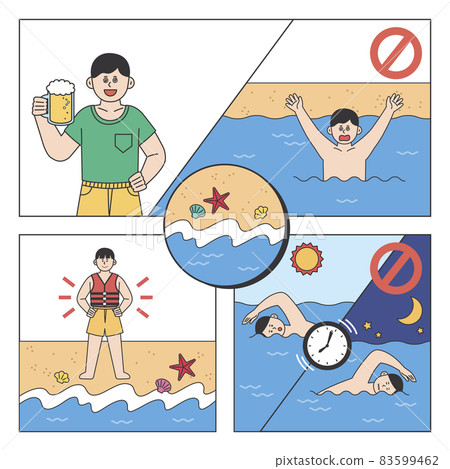 summer precautions for beach 83599462