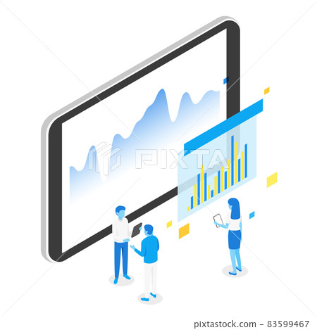 isometric illustration of remote business team isometric illustration of remote business team 83599467