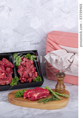 beef gift set for holidays, typical Korean holiday pack beef gift set for holidays, typical Korean holiday pack 83599468