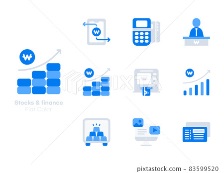 stock market and finance icon set stock market and finance icon set 83599520