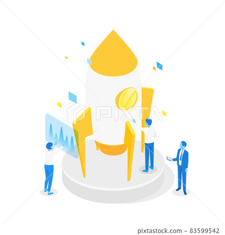 isometric illustration of remote business teamwork isometric illustration of remote business teamwork 83599542