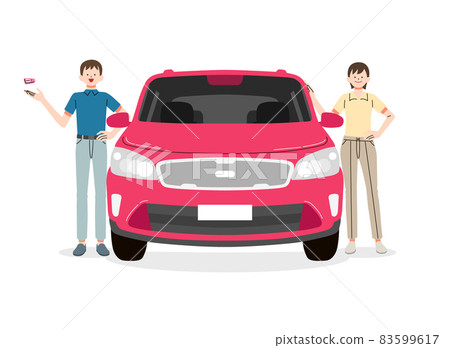 car rental and sales illustration car rental and sales illustration 83599617