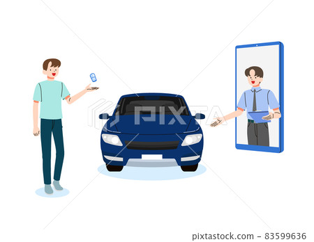 car rental and sales illustration car rental and sales illustration 83599636