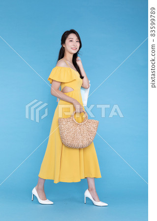 shopping event concept, beautiful Korean Asian woman with shopping bag and bag shopping event concept, beautiful Korean Asian woman with shopping bag and bag 83599789