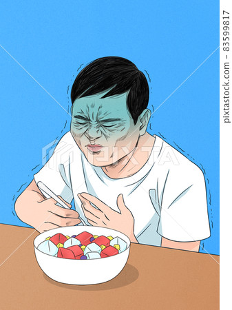 summer foods in Korea, man eating watermelon summer foods in Korea, man eating watermelon 83599817