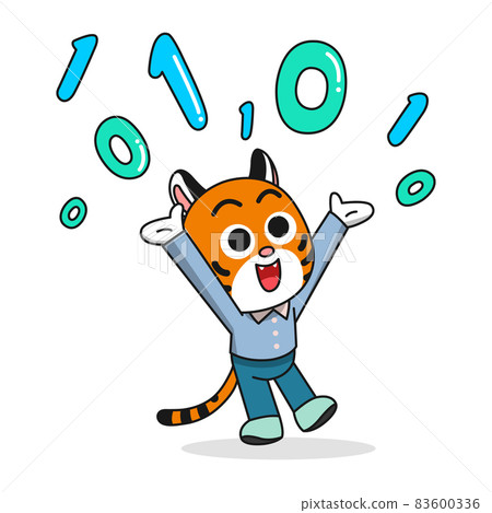 studying tiger character, child education concept studying tiger character, child education concept 83600336
