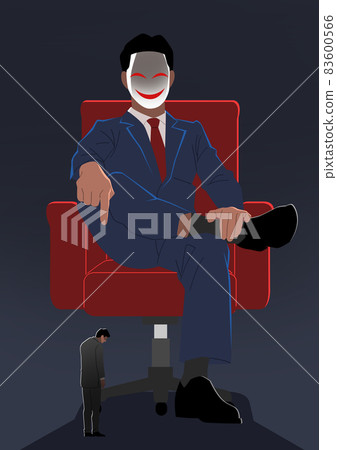 abuse of power, boss at work with two face abuse of power, boss at work with two face 83600566