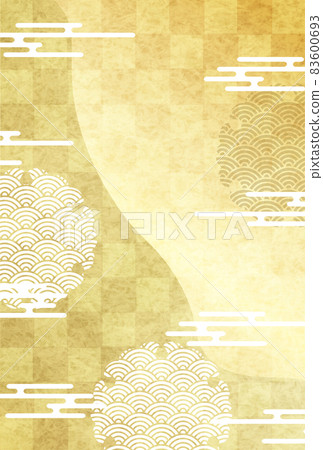 New Year's card Japanese pattern background New Year's card Japanese pattern background 83600693