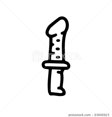 dildo with handle line vector doodle simple icon dildo with handle line vector doodle simple icon 83600923