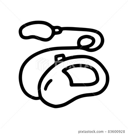 retractable leash line vector doodle simple icon 83600928