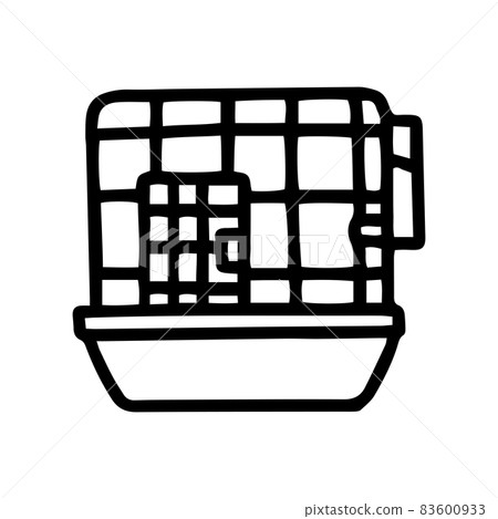 rodent cage line vector doodle simple icon 83600933