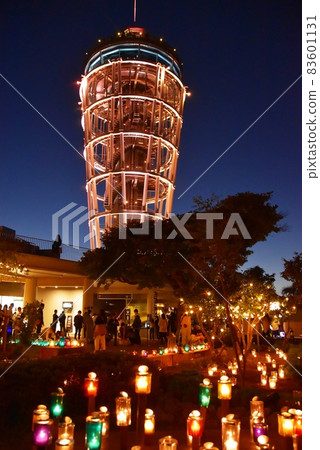神奈川縣藤澤市江之島夜景 Samuel Cocking Garden Shonan Candle and Sea Candle（觀景燈塔） 83601131