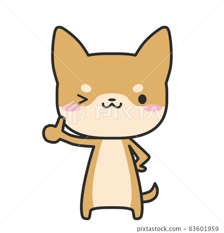 豎起大拇指的柴犬先生 83601959