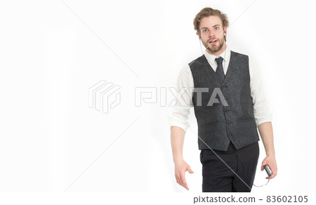 man listen music on mp3 or mobile phone man listen music on mp3 or mobile phone 83602105