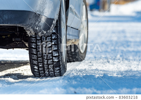 Studless tire close-up image Sapporo, Hokkaido 83603218