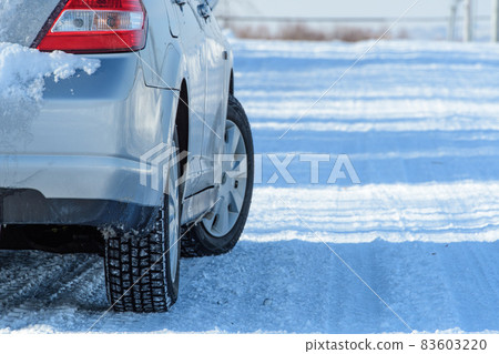 Studless tire close-up image Sapporo, Hokkaido 83603220