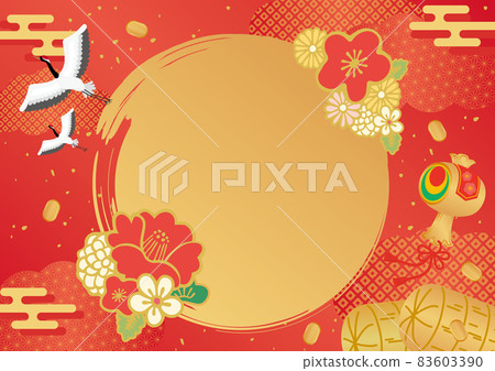 Uchide no Kozuchi and Crane 日本圖案背景模板 83603390