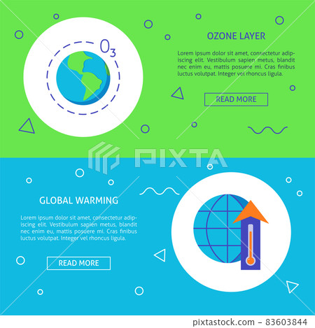 Ecology banner templates with place for text 83603844