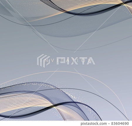 Vector abstract colorful flowing wave lines. Design element for wedding invitation, greeting card 83604690