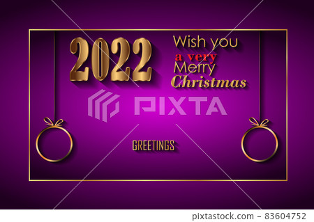 2022 Merry Christmas background for your seasonal invitations, festival posters, greetings cards. 83604752
