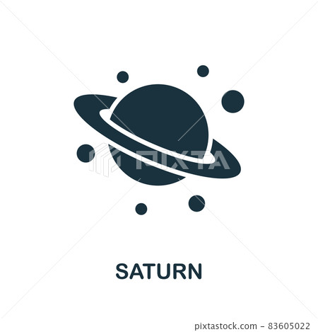 Saturn icon. Monochrome sign from space collection. Creative Saturn icon illustration for web design, infographics and more 83605022