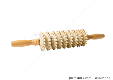 Wooden back massager isolated on white background Wooden back massager isolated on white background 83605535