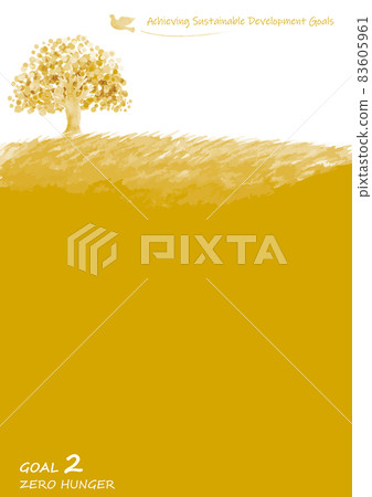 SDGs Goal 2 Image Tree, Dove and Meadow Frame 83605961