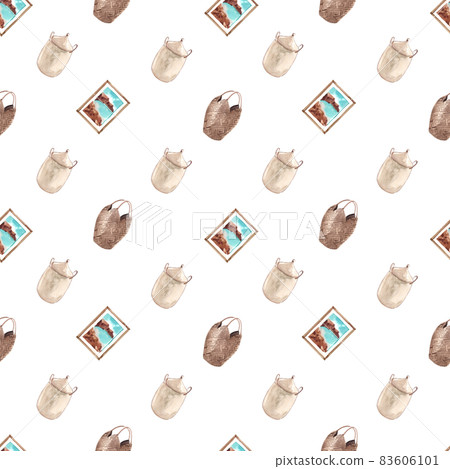 Boho furniture pattern seamless watercolor Boho furniture pattern seamless watercolor 83606101