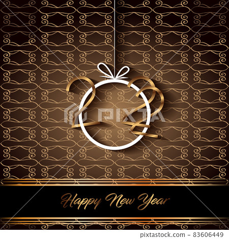 2022 Happy New Year background for your seasonal invitations, festive posters, greetings cards. 83606449