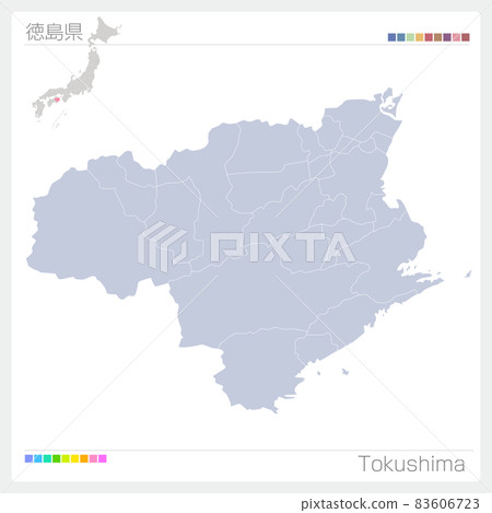 Map of Tokushima Prefecture ・ Tokushima 83606723
