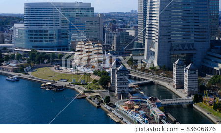 日本丸的前橫濱船塢1號船塢和Cosmo World 日本丸的前橫濱船塢1號船塢和Cosmo World 83606876