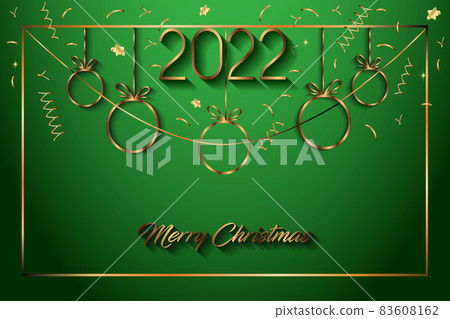 2022 Merry Christmas background for your seasonal invitations, festival posters, greetings cards.  83608162