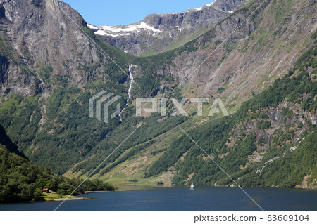 Fjord landscape seen from the cruise ship 83609104