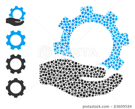 Dotted Service Composition of Round Dots with... - Stock Illustration ...
