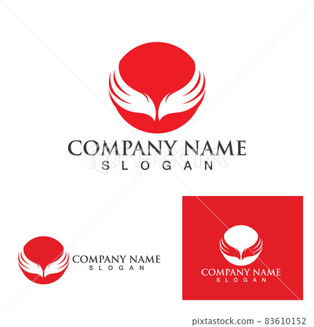 Wing logo and symbol vector eps10 83610152